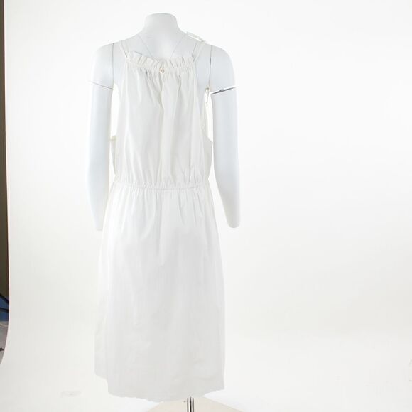 H Halston Womens Sleeveless Ruched-Neck White - Picture 3 of 6